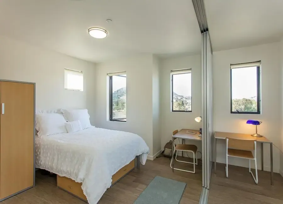 Furnished bedroom at ICON SLO